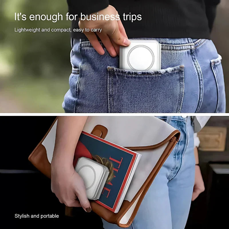 3-in-1 Foldable MagSafe &  Compatible Wireless Charger with 15W Fast Charging for iPhone, AirPods & Apple Watch