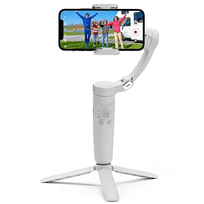 Mobile Gimbal Best Anti-Shake Phone Stabilizer for Reels, Vlogs & YouTube 3 Axis Gimbal for Mobile