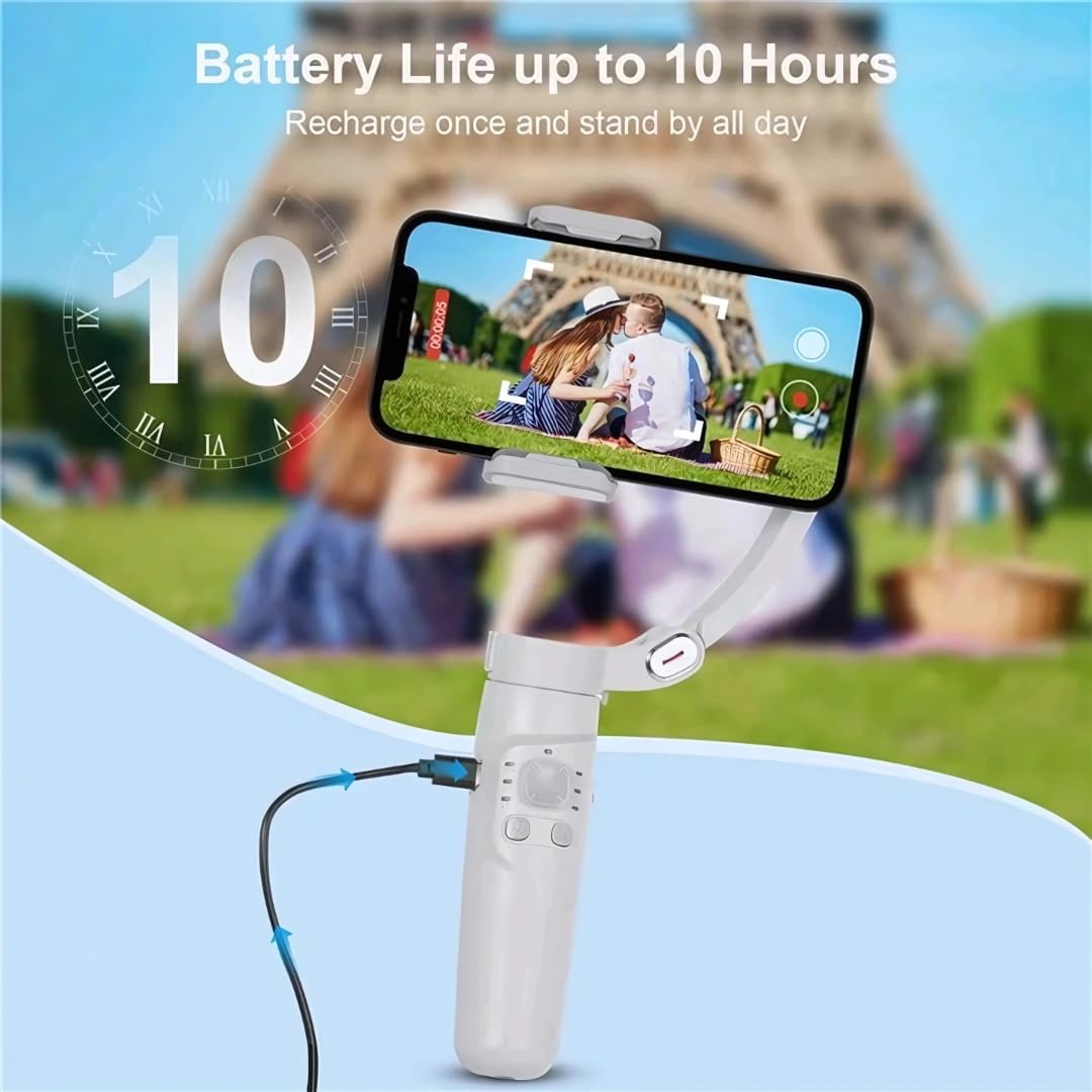 Mobile Gimbal Best Anti-Shake Phone Stabilizer for Reels, Vlogs & YouTube 3 Axis Gimbal for Mobile