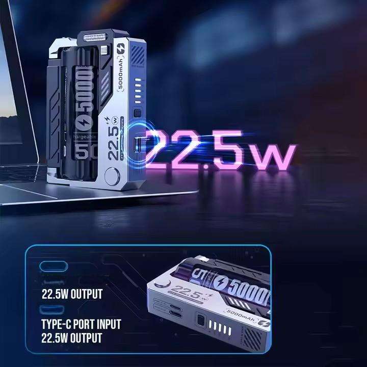 Powerbank Removable Battery Portable Power Bank with Replaceable Battery