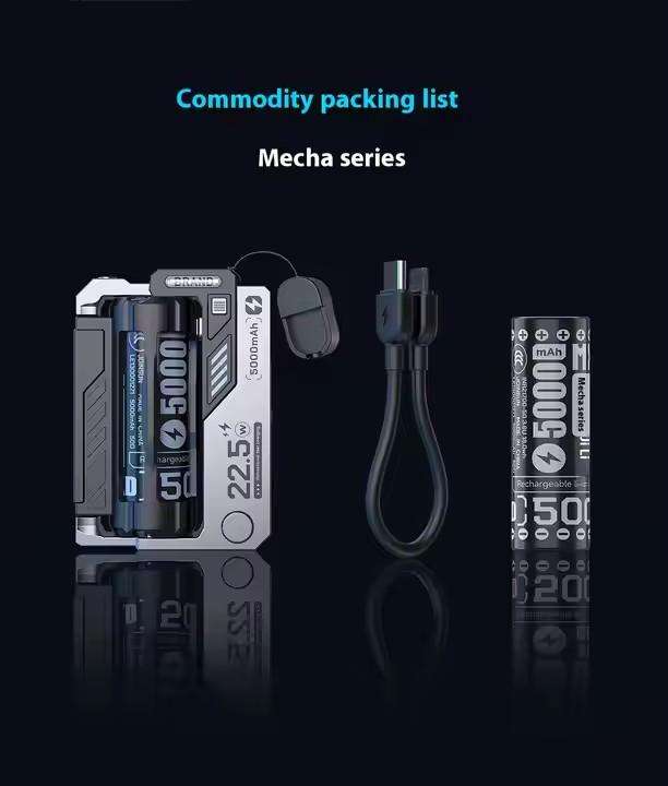 Powerbank Removable Battery Portable Power Bank with Replaceable Battery