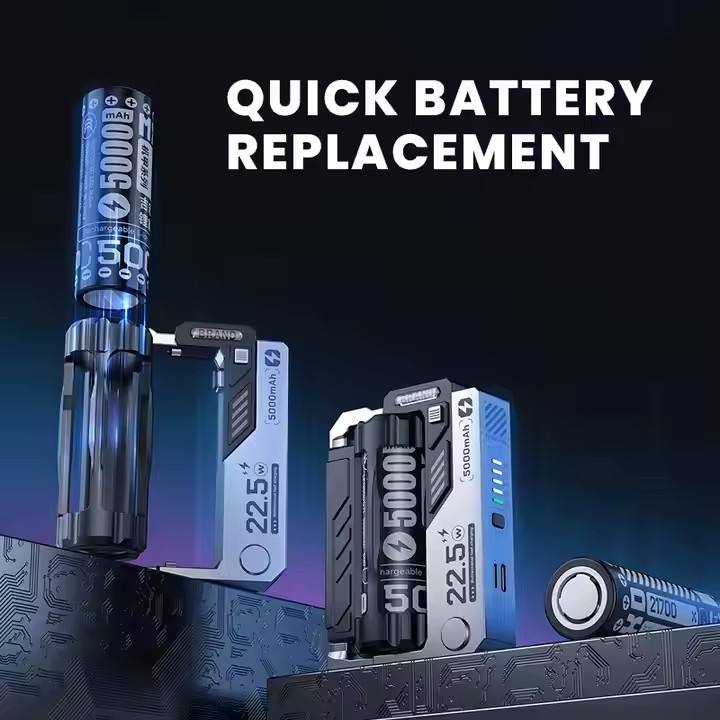 Powerbank Removable Battery Portable Power Bank with Replaceable Battery