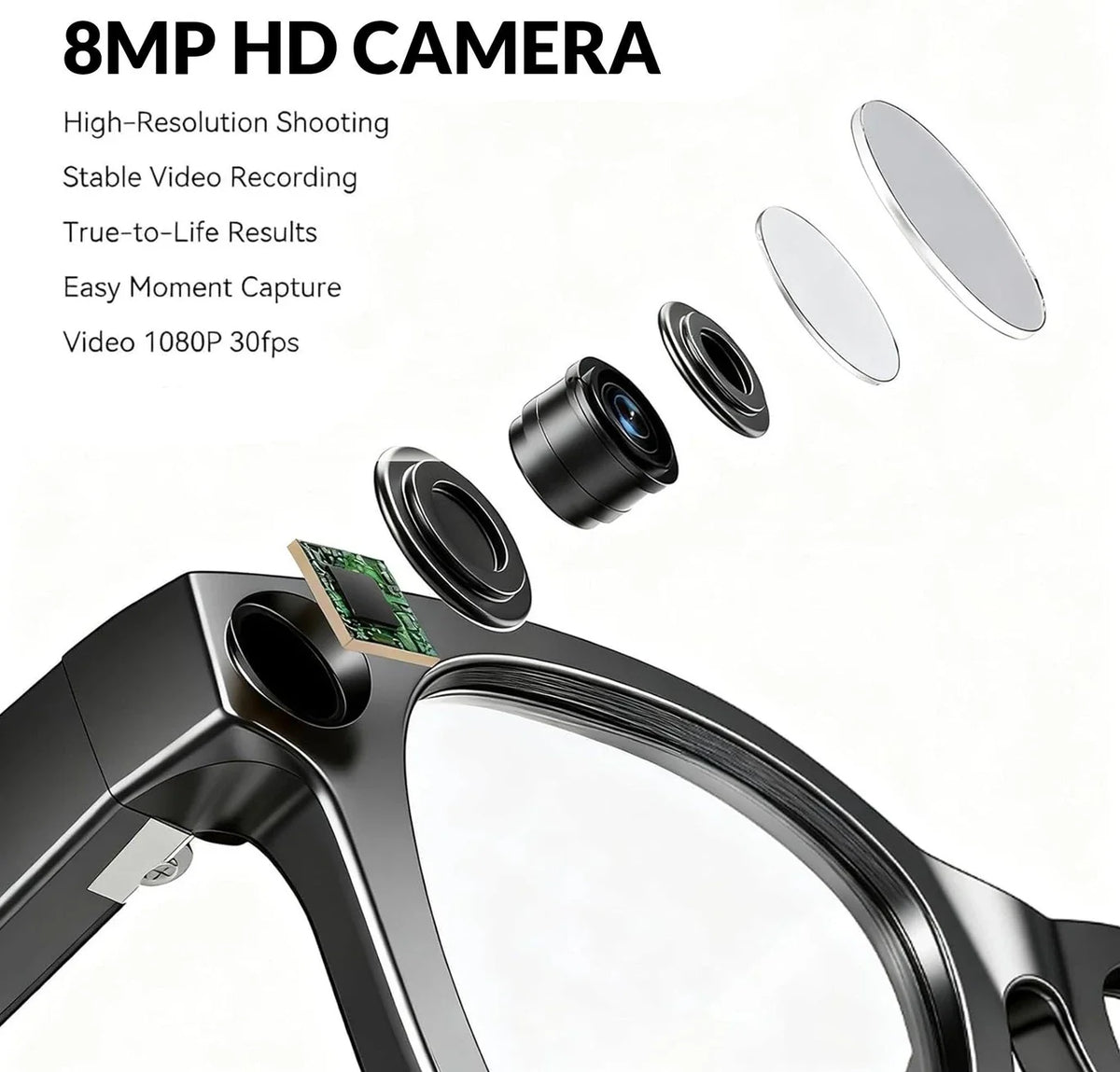 AI Smart Camera  sunglasses combine fashionable UV-protective frames